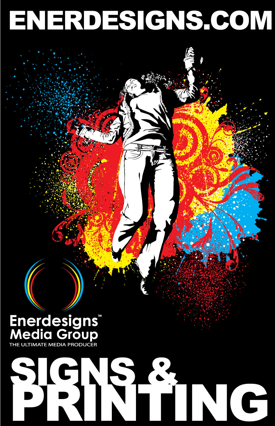 Enerdesigns signs and printing poster